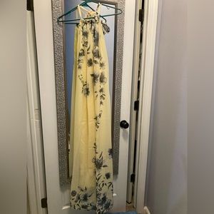 Yellow long flowy dress